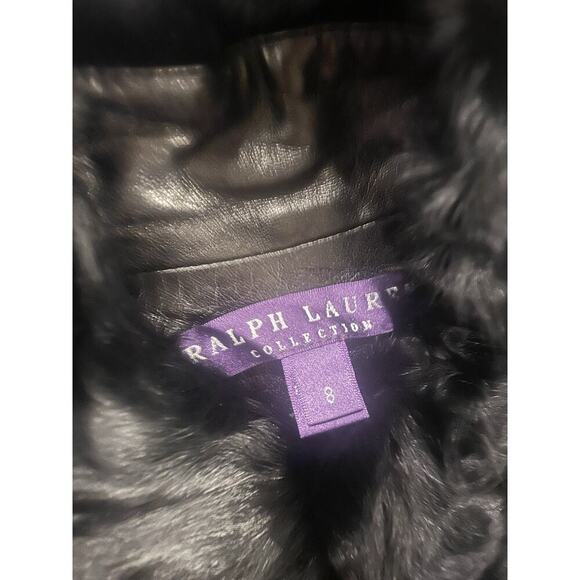 Ralph Lauren Collection Leather Trench Coat Lambskin Shearling Fur Runway Long 8 - Picture 11 of 16